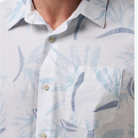 Travis Mathew Light Blue and White Casual  Button Down - Picture 3 of 6